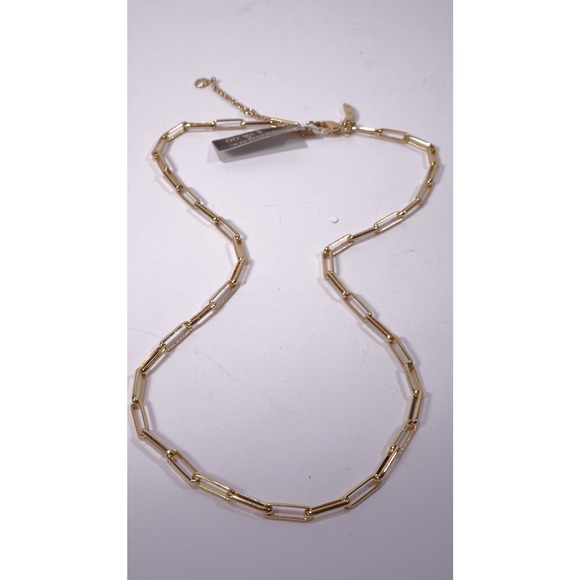 Banana Republic Women's Gold PAPERCLIP CHAIN NECKLACE NWT 38 - Picture 10 of 13